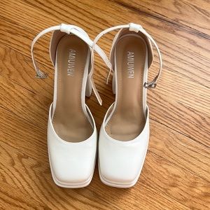 Women Platform Pump Sandals, 5" Chunky Block Size 7